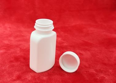 Flat 40ml Square Plastic Bottle For Medicine Full Set PP Cap Aluminium Liner