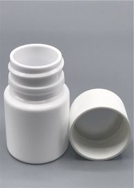 30ml White Plastic Pill Bottles With Lid , Round Empty Capsule Bottles 