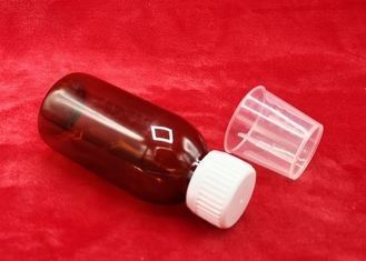 Screw Cap Medicine Syrup Bottle , Medical Packaging 100ml Plastic Bottles 
