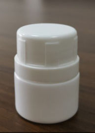 5.9g White Small Medicine Bottle , 30ml Round Plastic Bottles With Lids